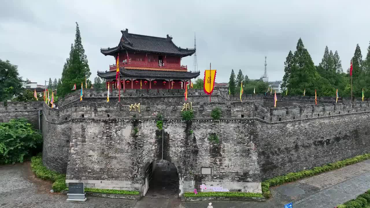 湖北荆州古城视频素材