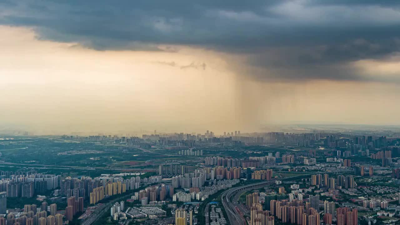 成都暴雨视频素材