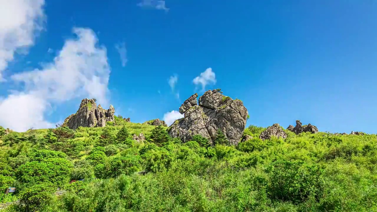 湖北神龙架怪石延时视频素材