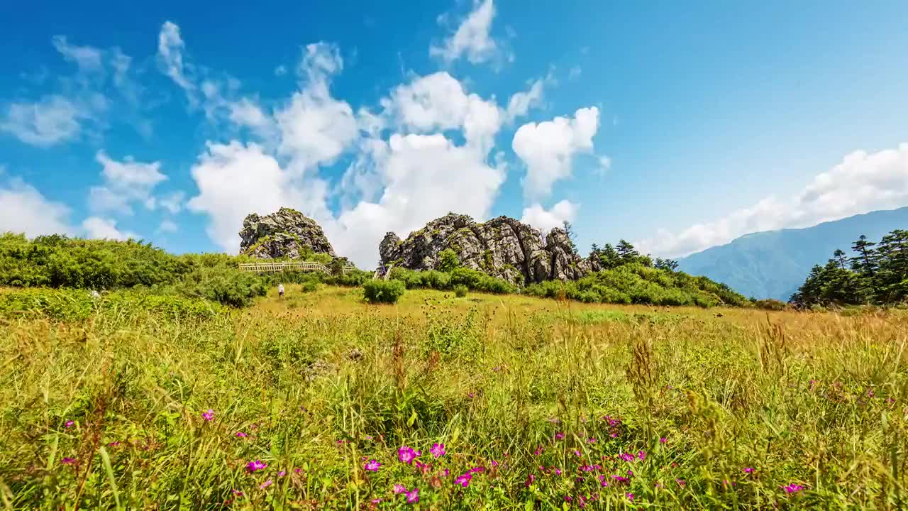 湖北神龙架怪石延时视频素材