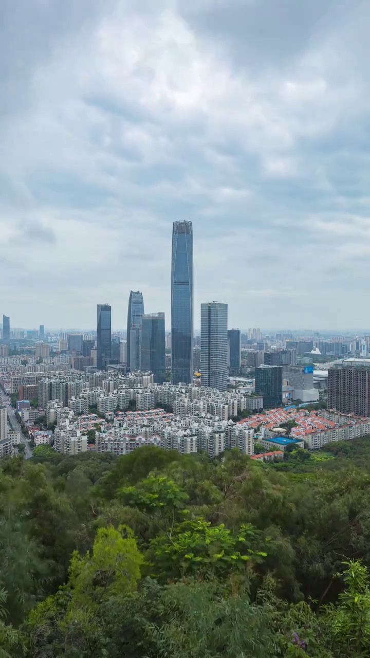 东莞CBD天际线延时风光视频素材