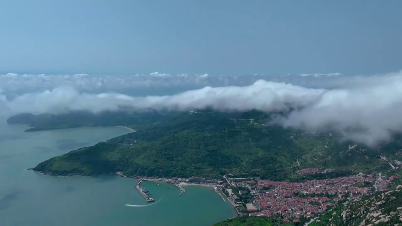 崂山渔村视频素材