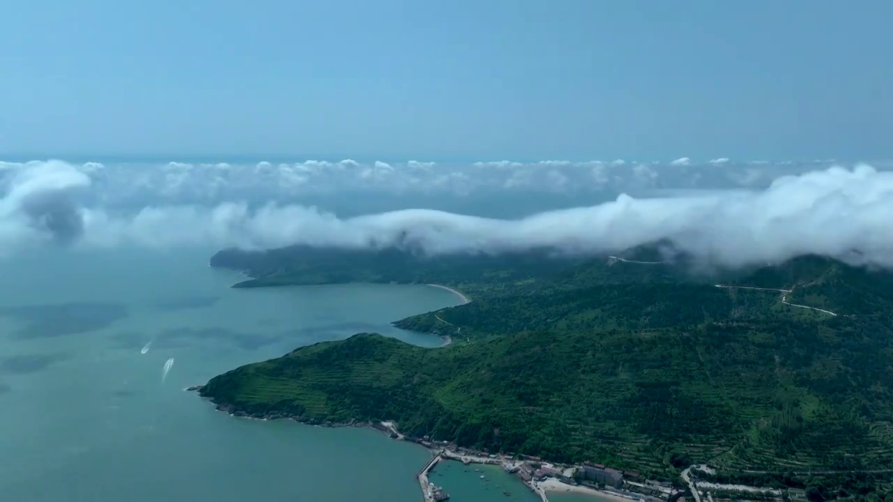 崂山渔村视频素材