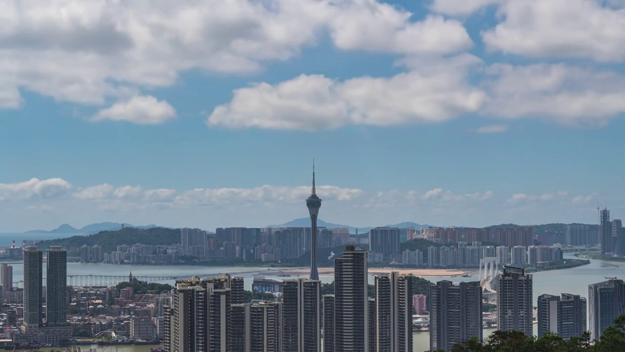 中国珠海澳门日间风景视频素材