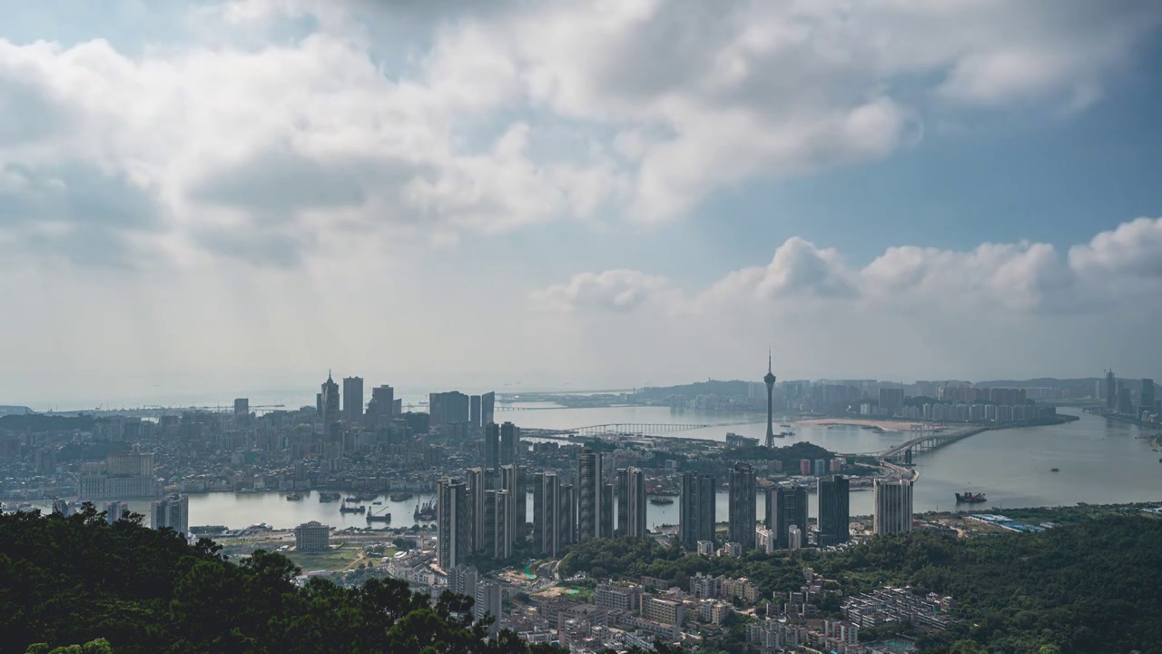 中国珠海澳门日间风景视频下载