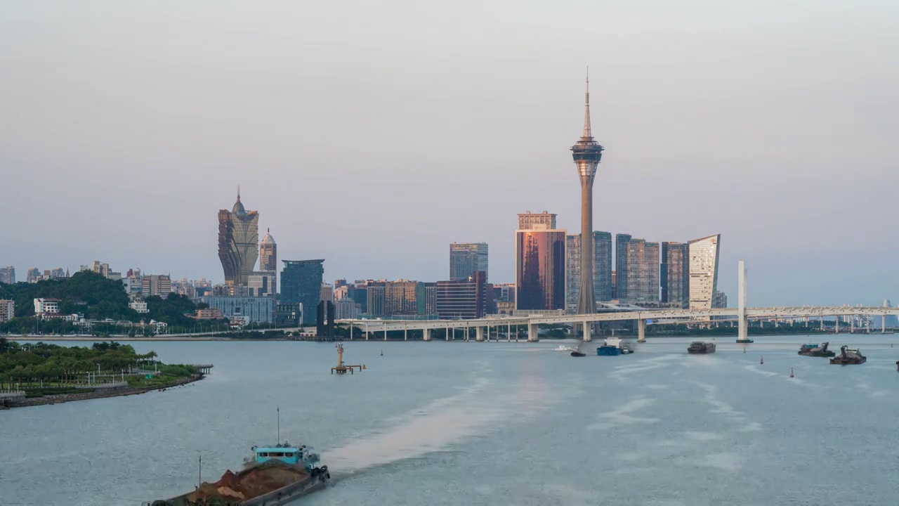 中国珠海澳门日间风景视频素材