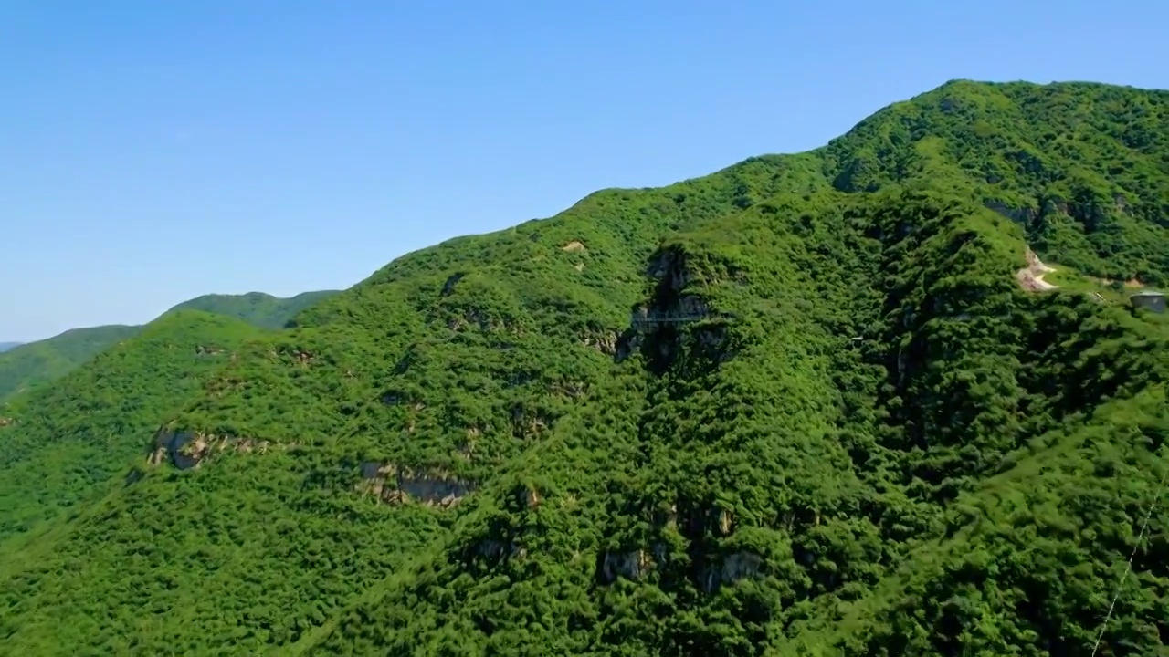 北京门头沟京西古道自然风光航拍视频素材