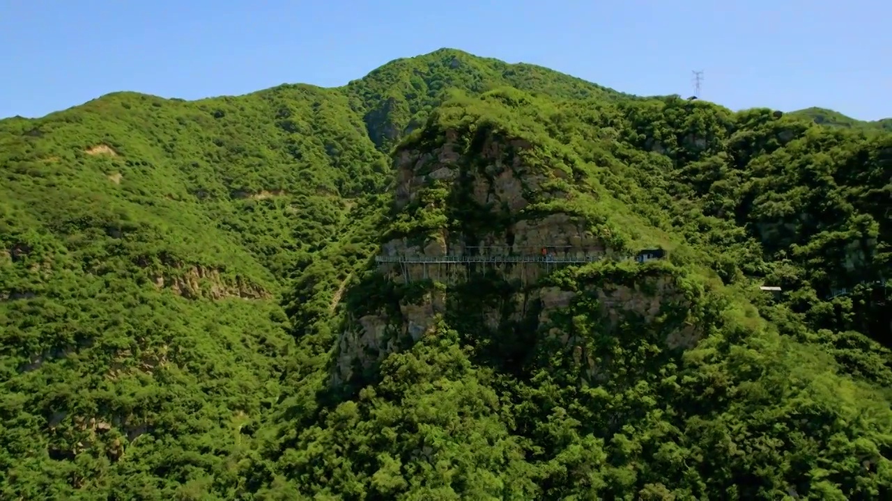 北京门头沟京西古道自然风光航拍视频素材