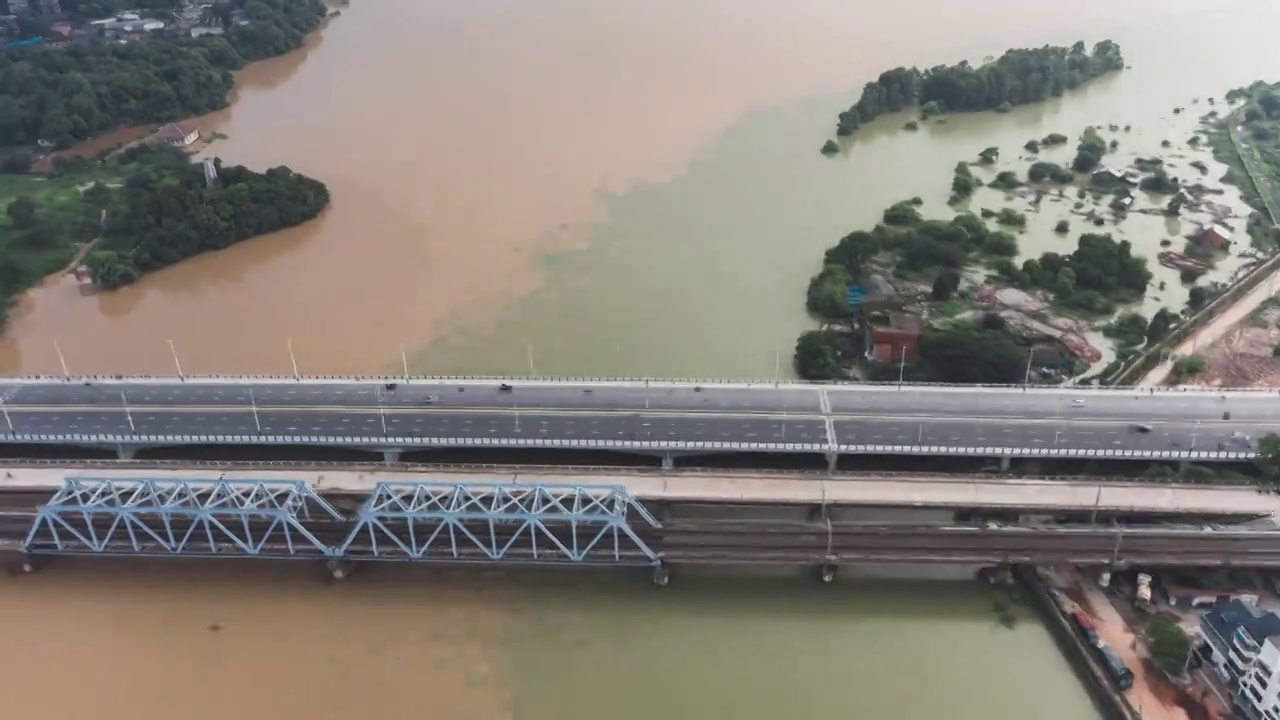 鄱阳湖洪水视频素材