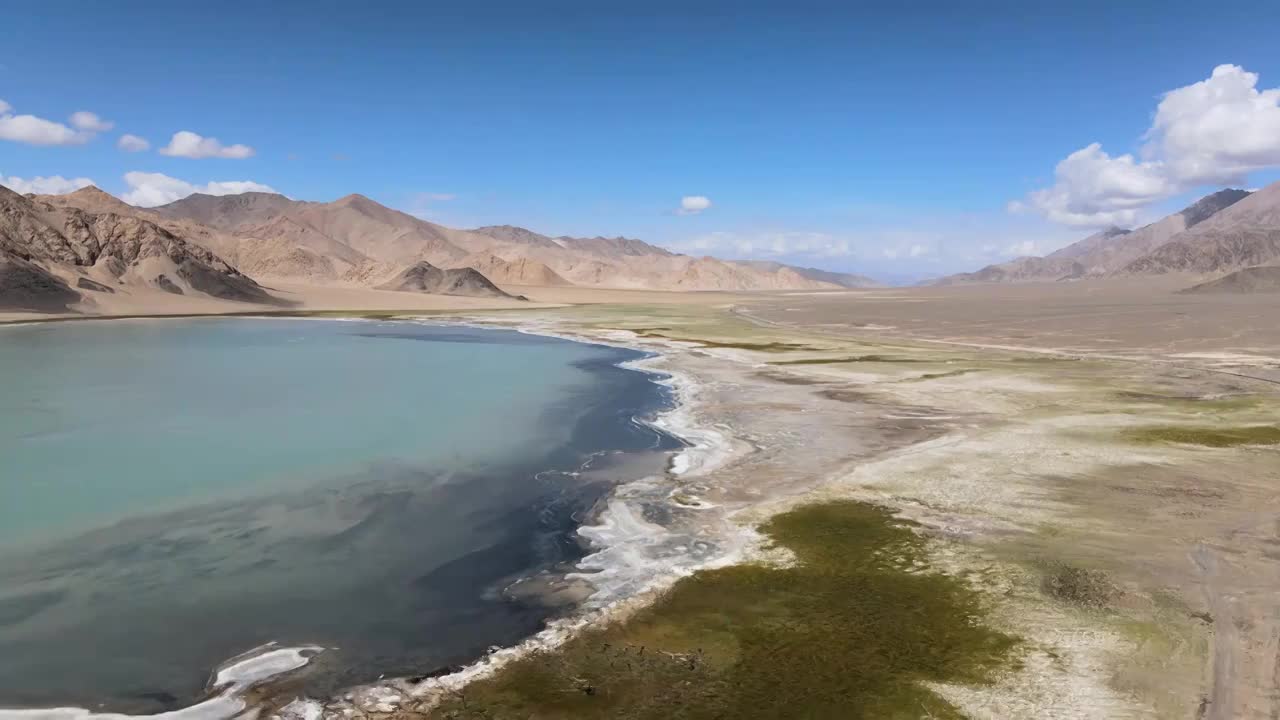 西藏阿里地区日土县卡易措航拍视频素材