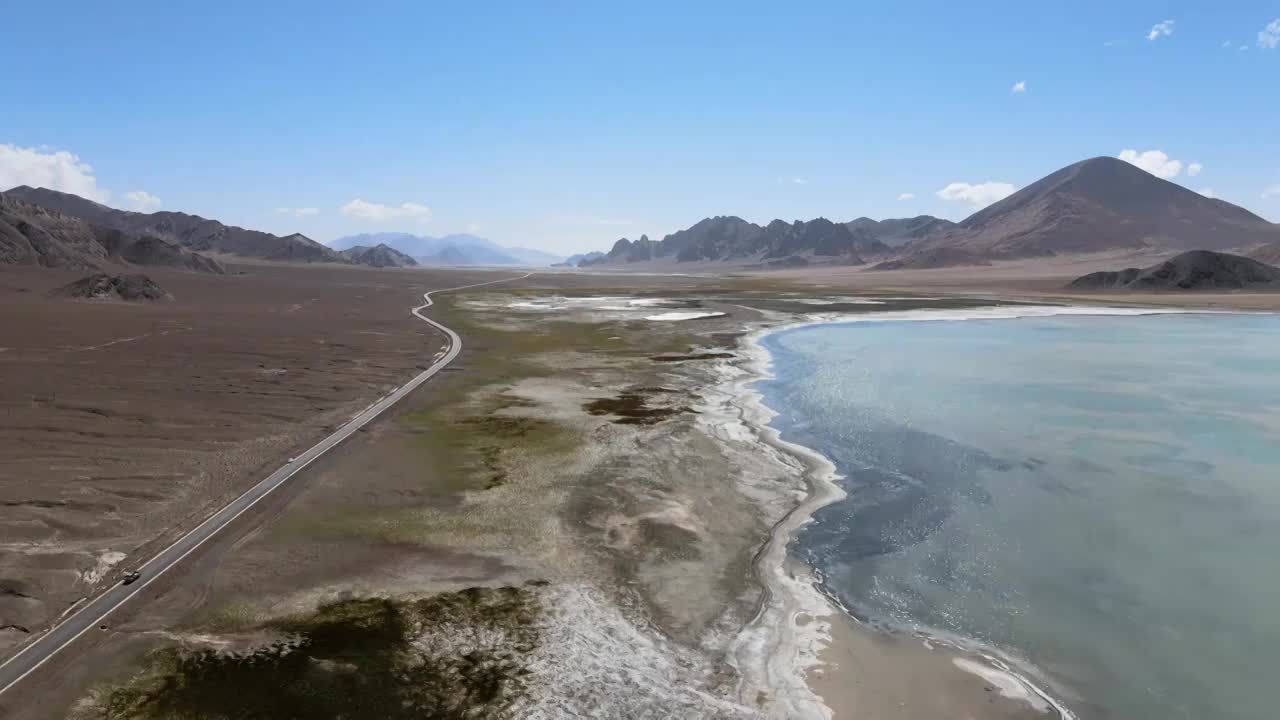 西藏阿里地区日土县卡易措航拍视频素材