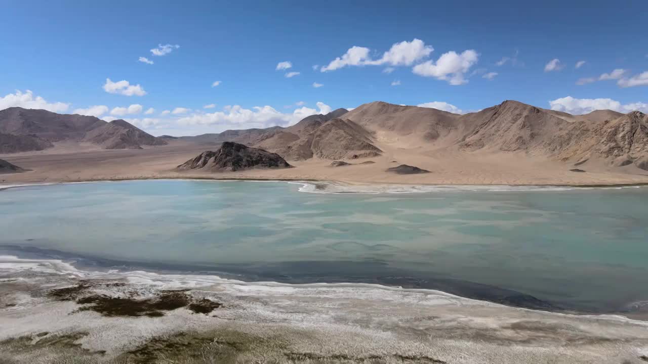 西藏阿里地区日土县卡易措航拍视频素材