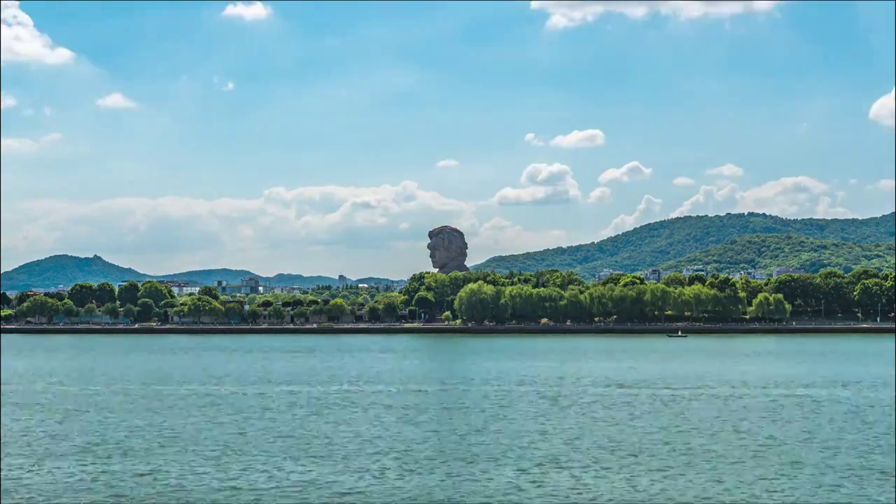 长沙橘子洲头景区延时摄影视频素材