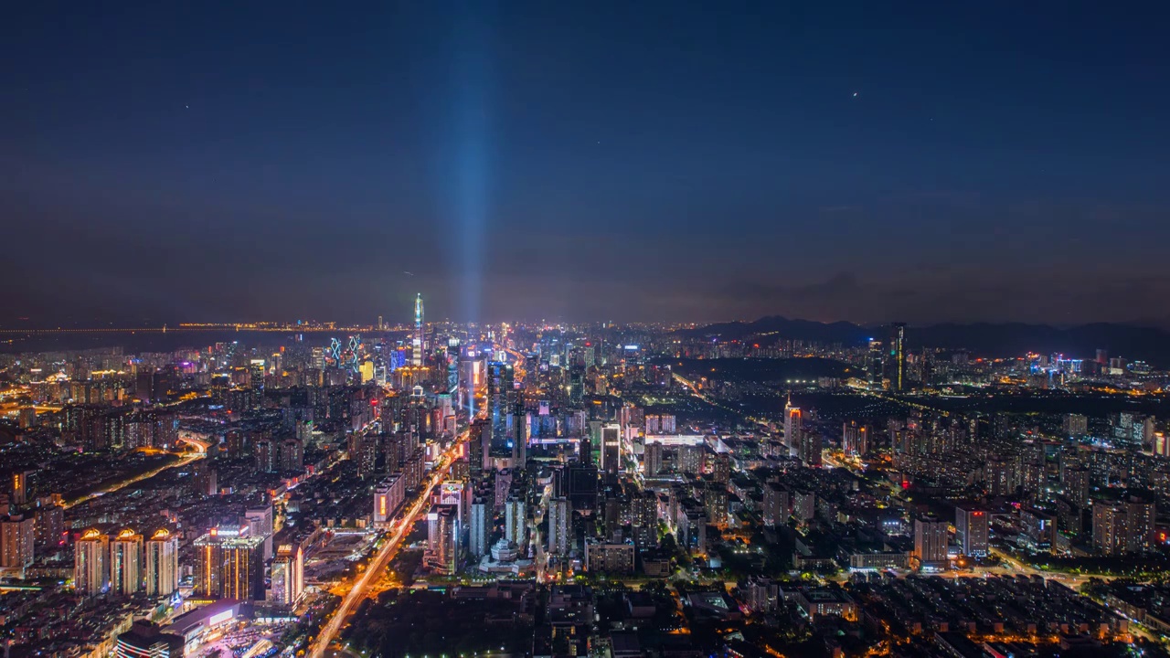 深圳夜景固定延时视频素材