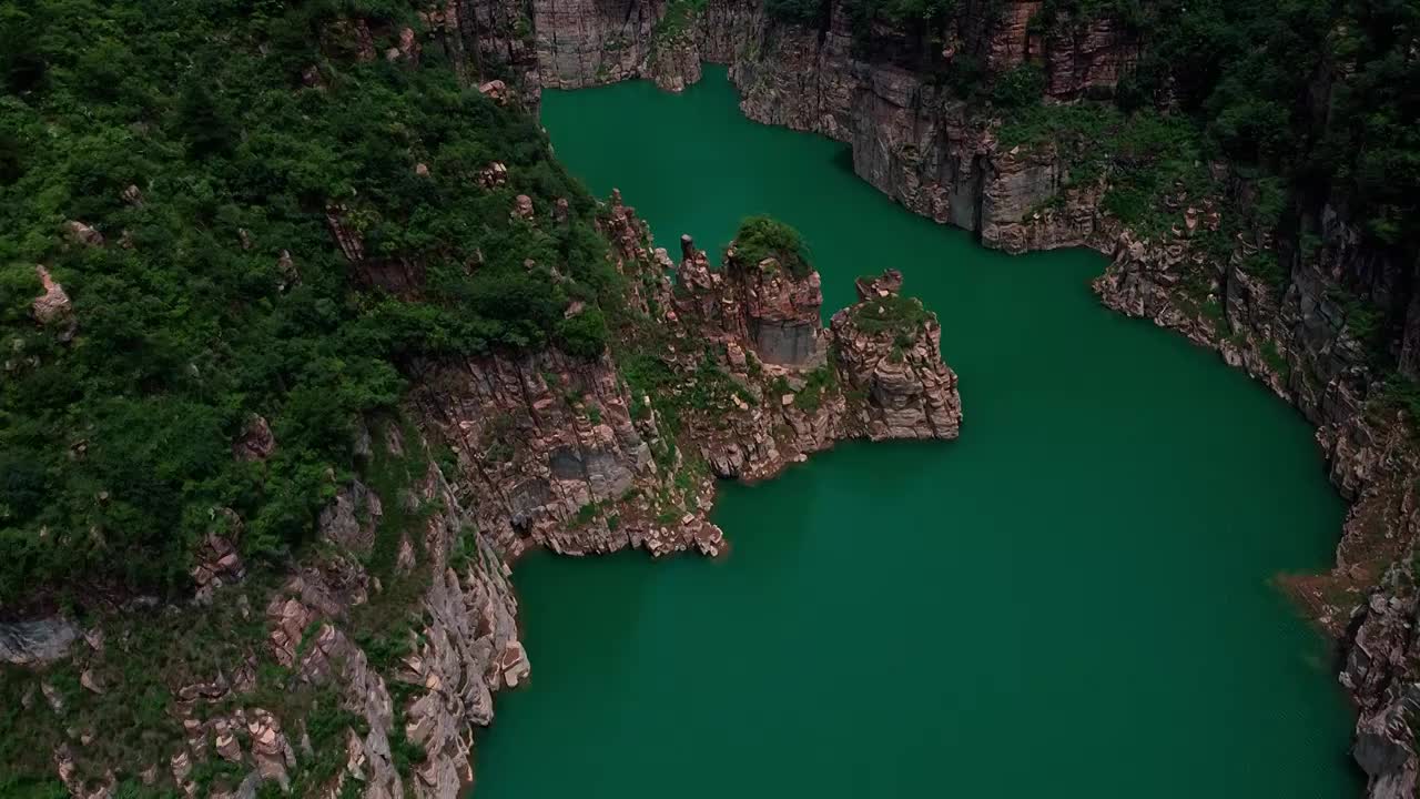 太行黄崖底水库视频素材