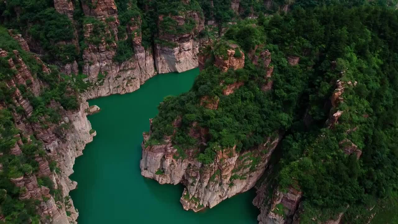 太行黄崖底水库视频素材