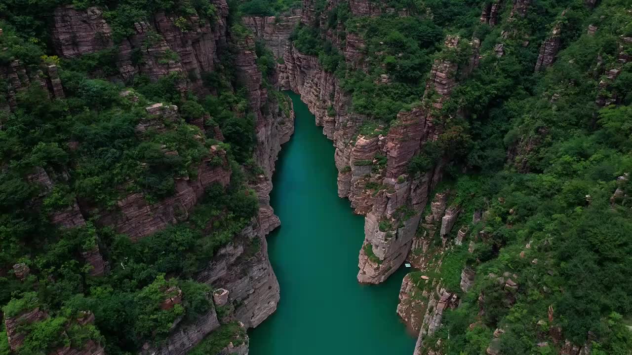 太行黄崖底水库视频素材