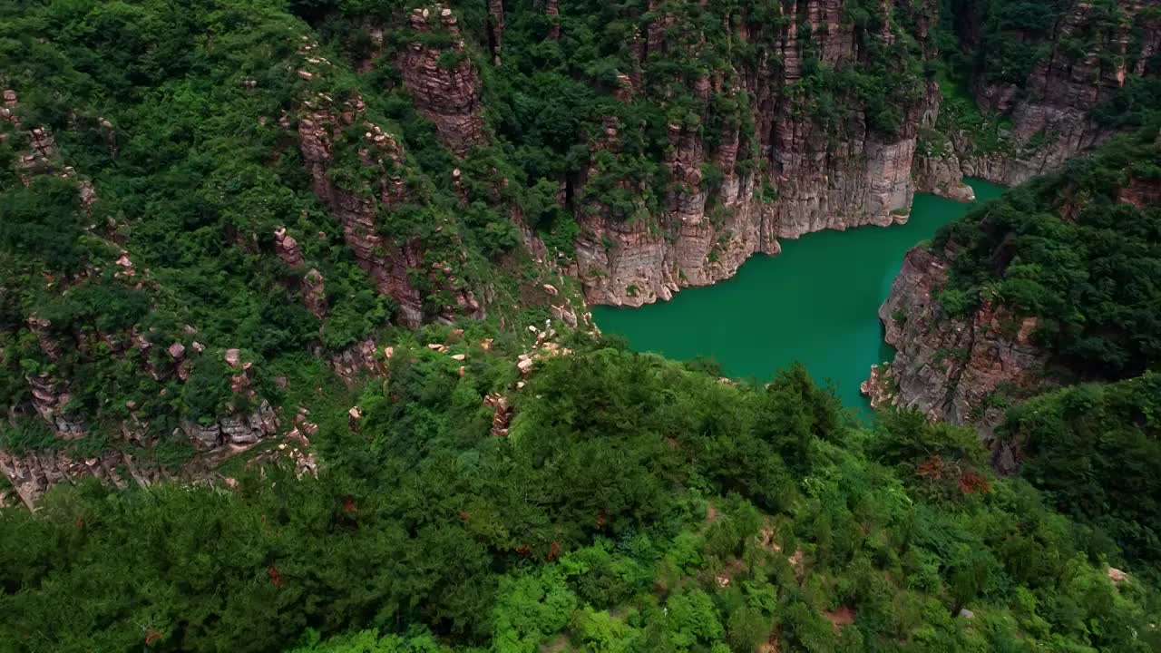 南太行黄崖底水库视频素材