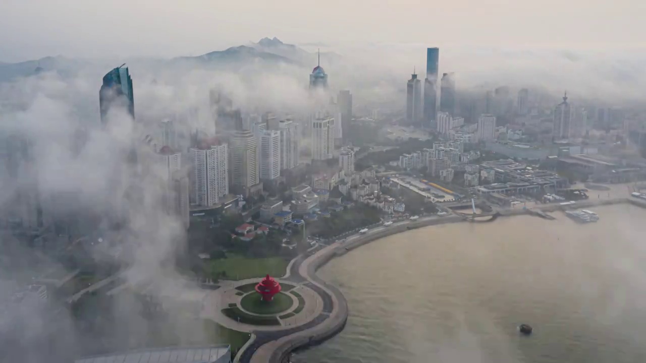 青岛平流雾视频素材