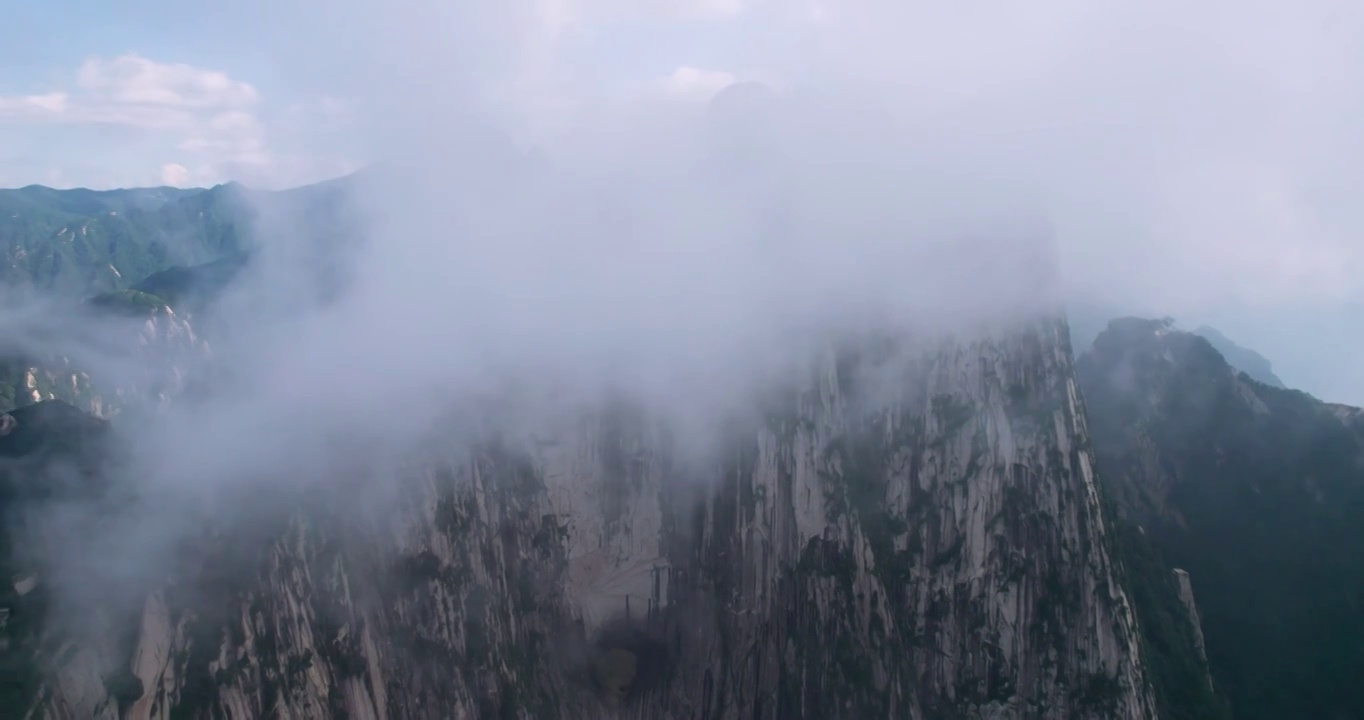 陕西渭南华山旅游景区视频素材