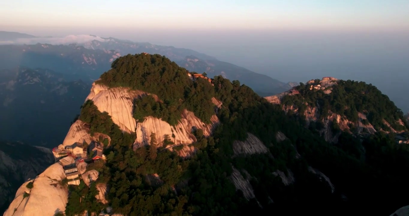 陕西渭南华山旅游景区日出云海视频素材