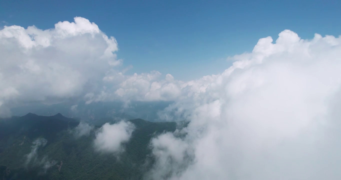 陕西西安秦岭分水岭高山草甸云海视频素材