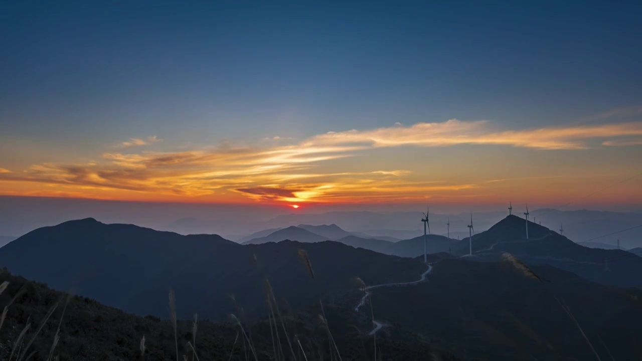 厦门云顶山日落视频素材