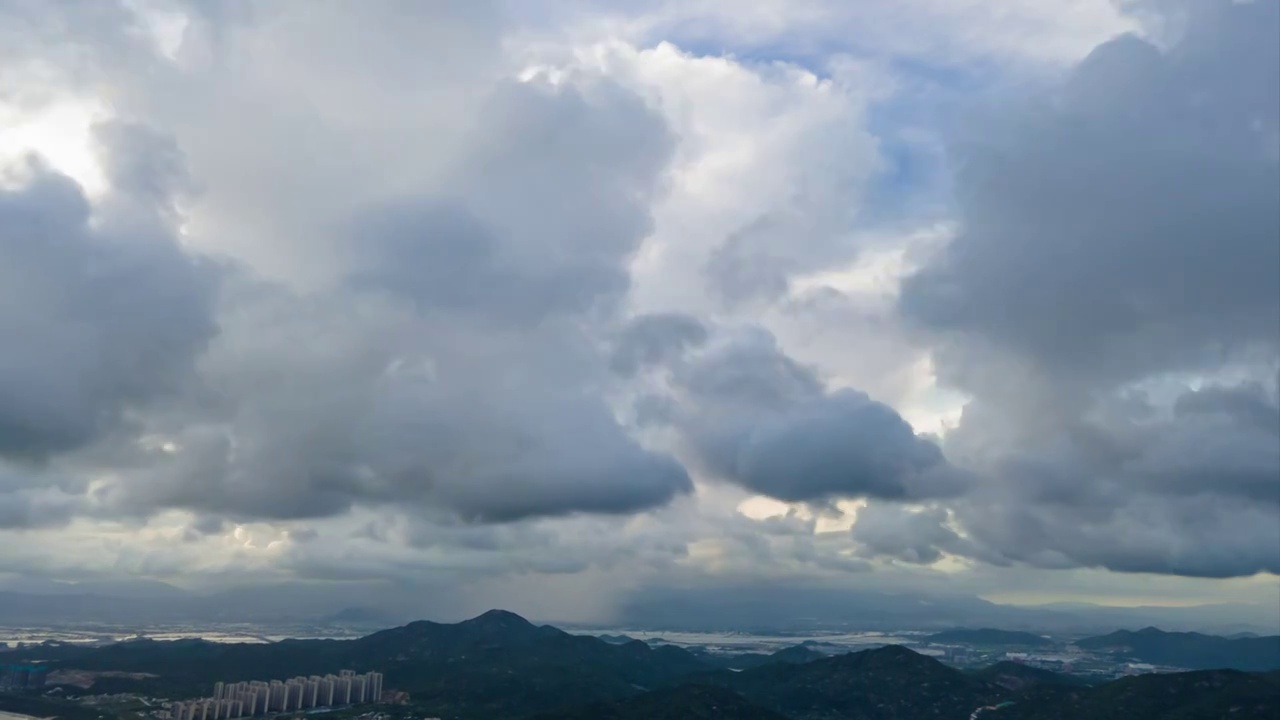 天空云层下雨延时视频素材