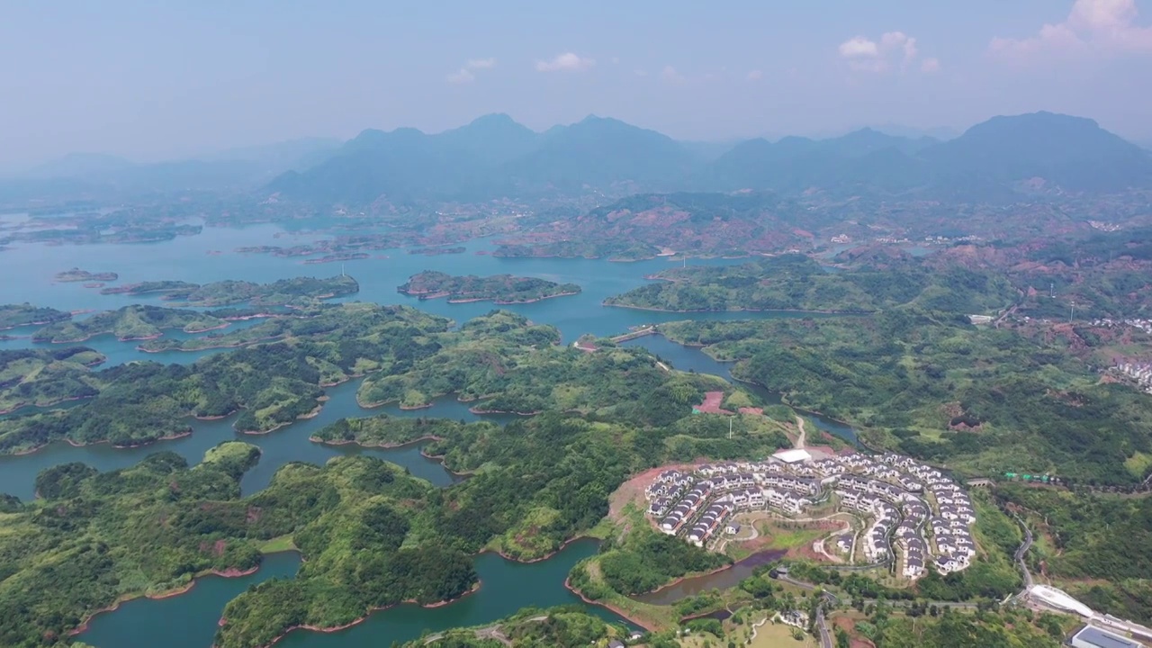 杭州千岛湖航拍视频素材