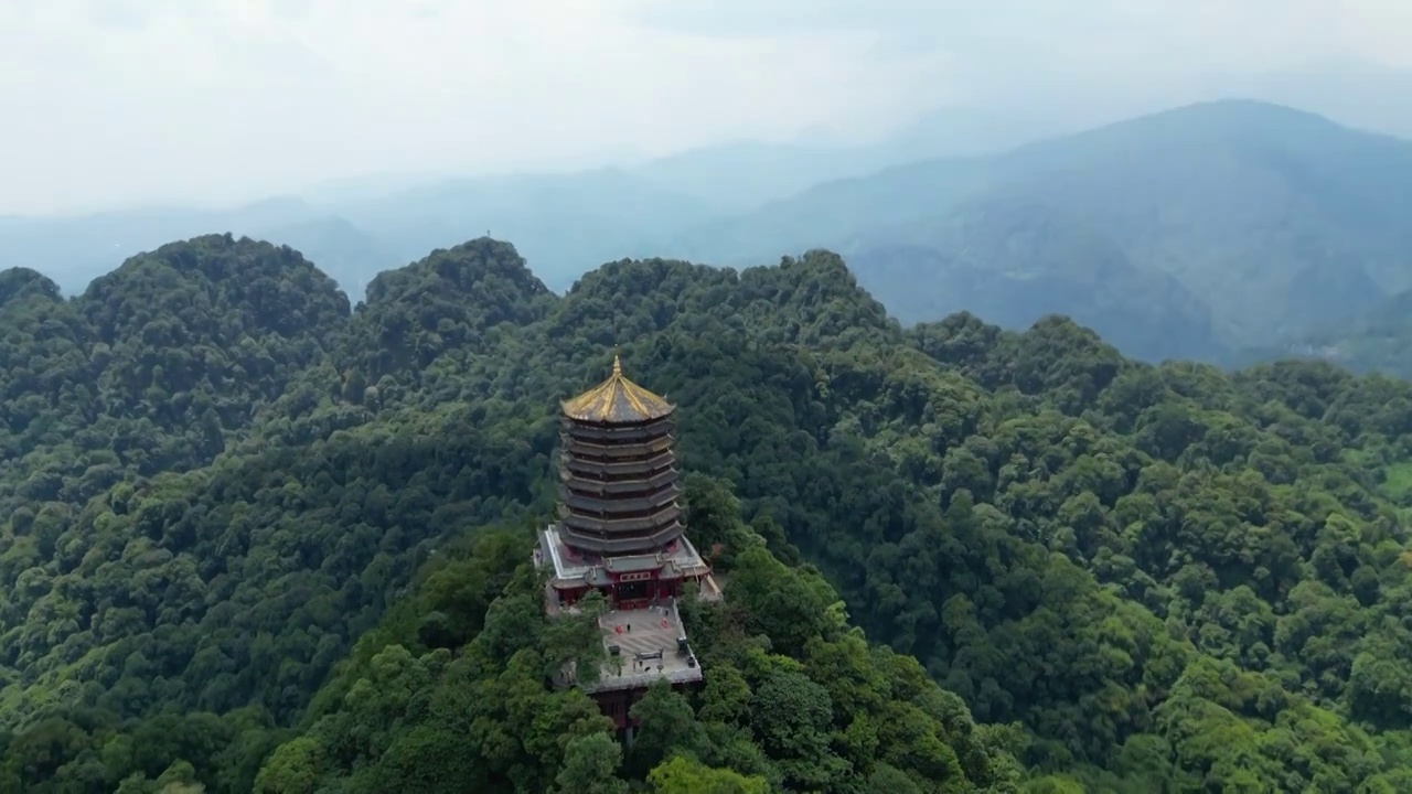 成都青城山老君阁视频素材