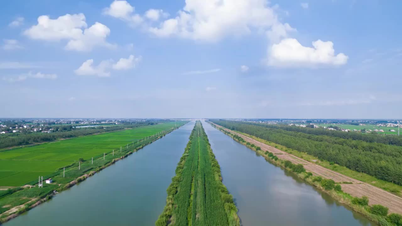 淮河入海水道延时视频素材