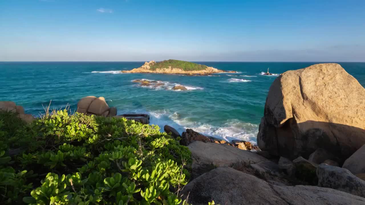 海南萬寧港北日落视频素材