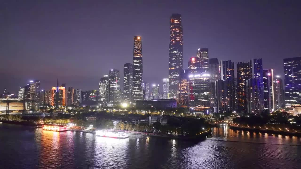 广州城市夜景视频素材