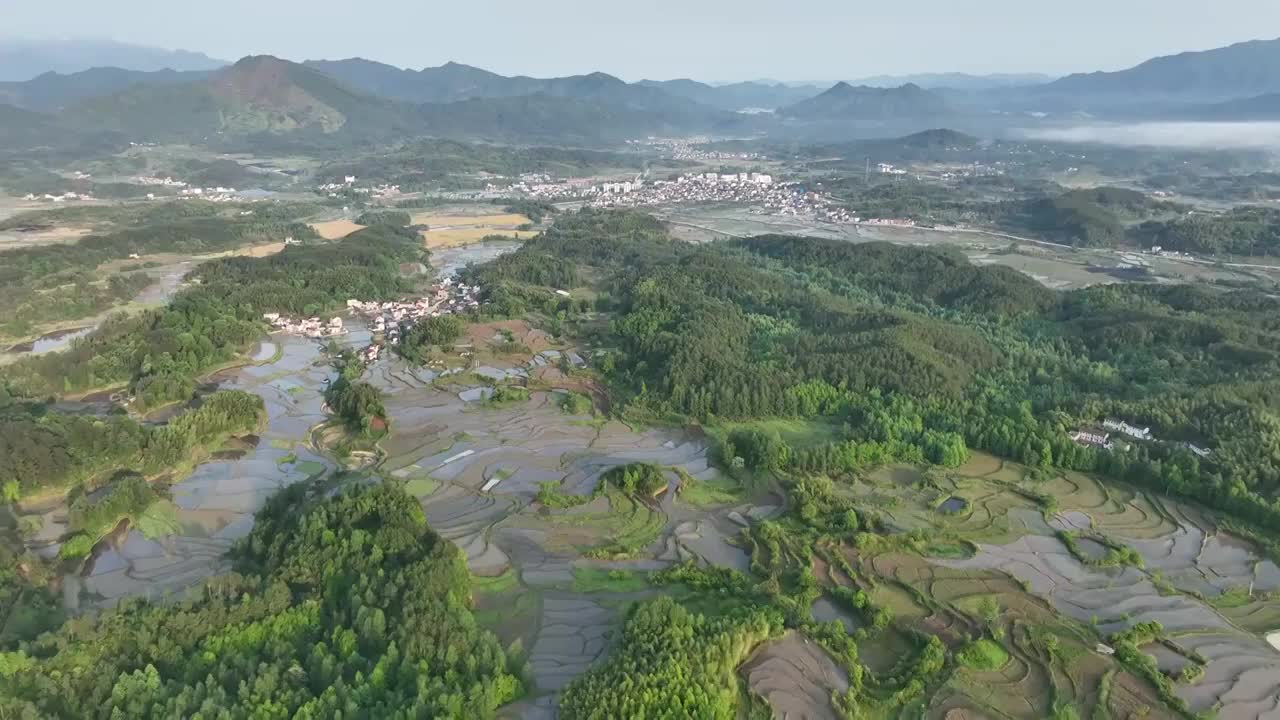 安徽省旌德县白地镇农田视频素材