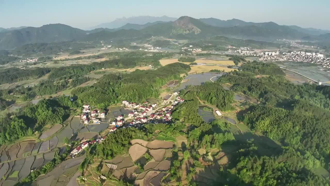 安徽省旌德县白地镇农田视频素材