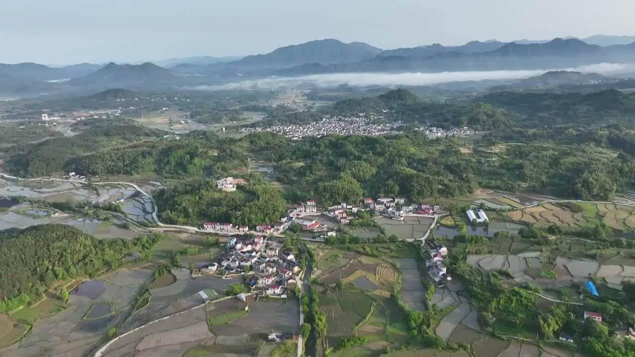 安徽省旌德县白地镇农田视频素材