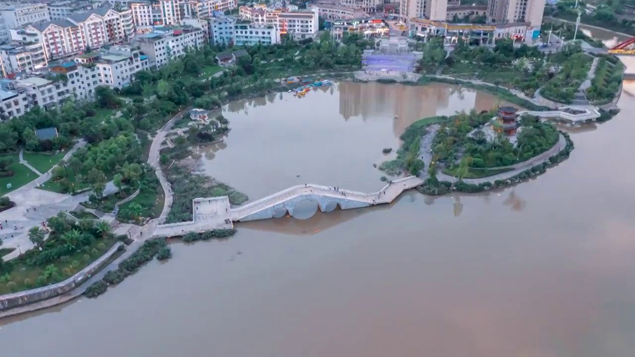 延时摄影贵州省惠水县的黄昏和夜色视频素材