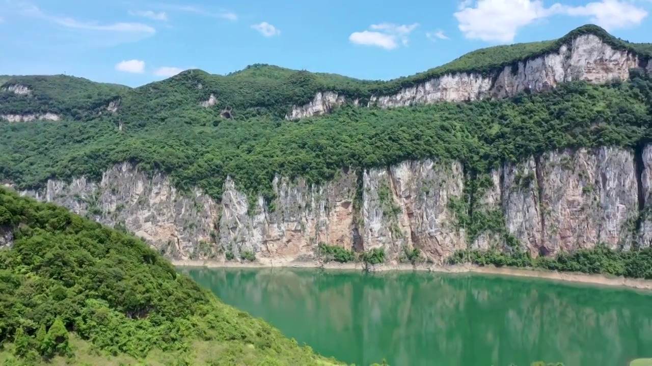 贵州乌江百里画廊夏天风光视频素材