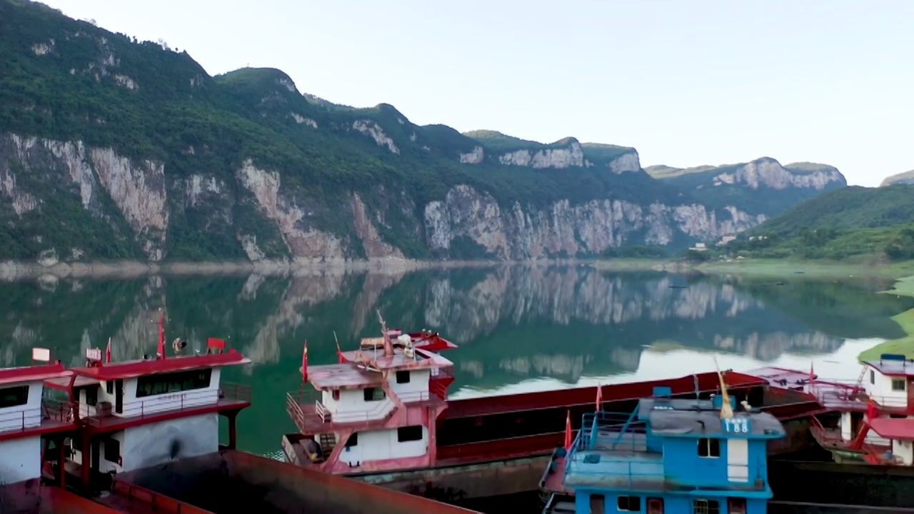 贵州乌江百里画廊夏天风光视频素材