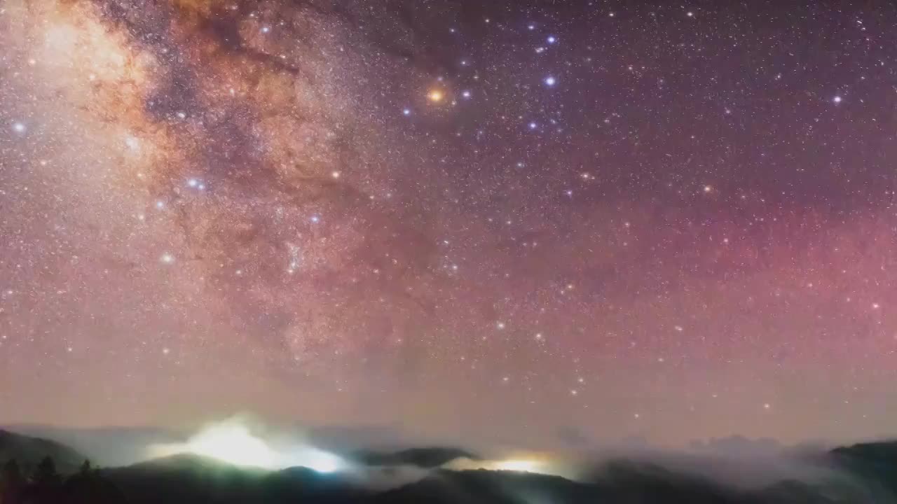 4k山顶星空延时视频素材