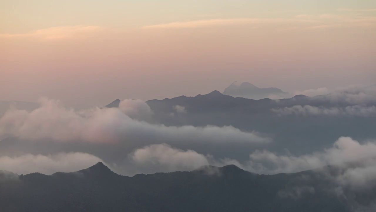 深圳梧桐山云海朝霞视频素材