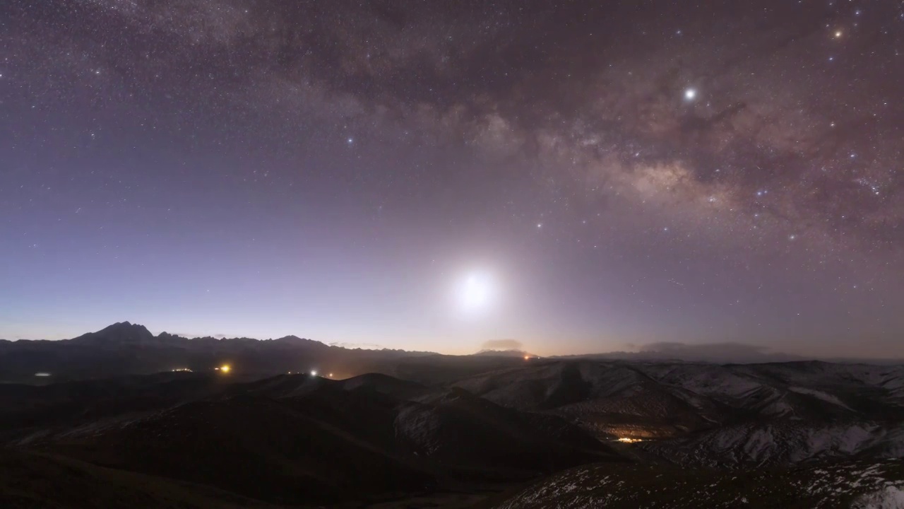 川西雅拉神山自然星空延时视频素材