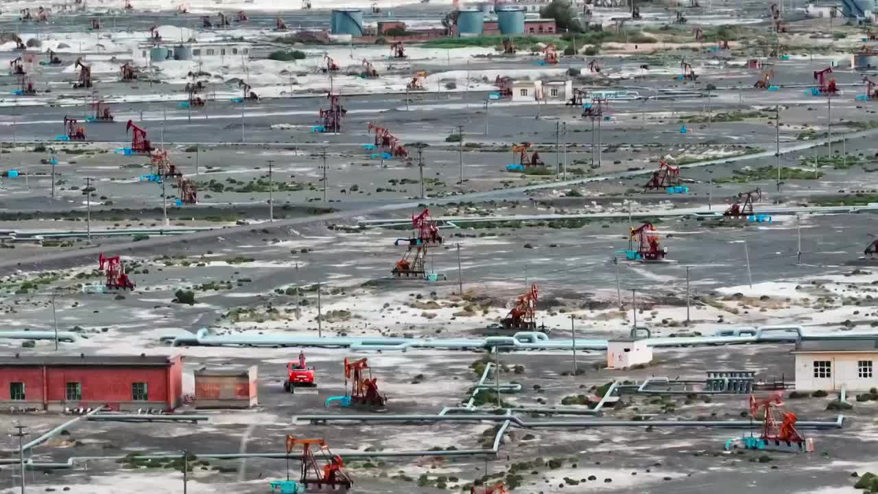 能源石油开采航拍视频素材