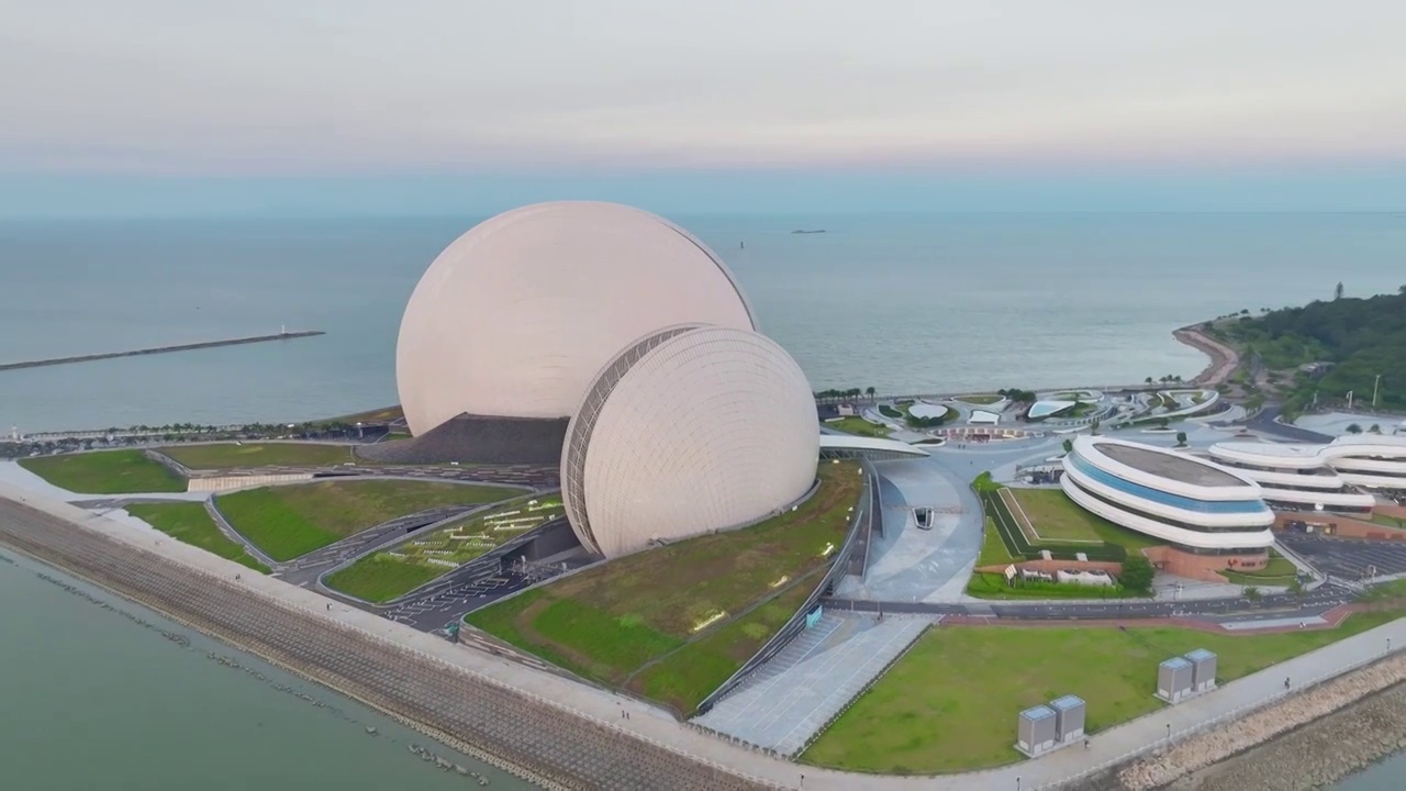 珠海大剧院日月贝视频素材