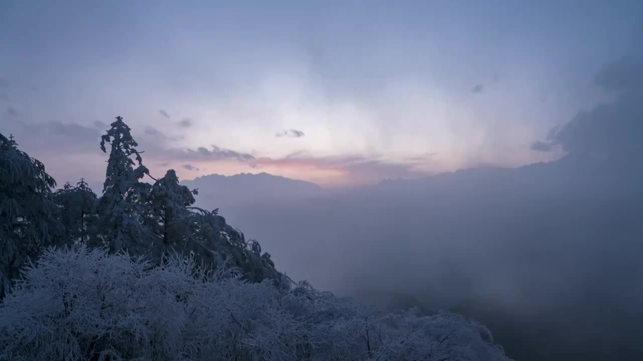 石棉王岗坪冬景视频素材