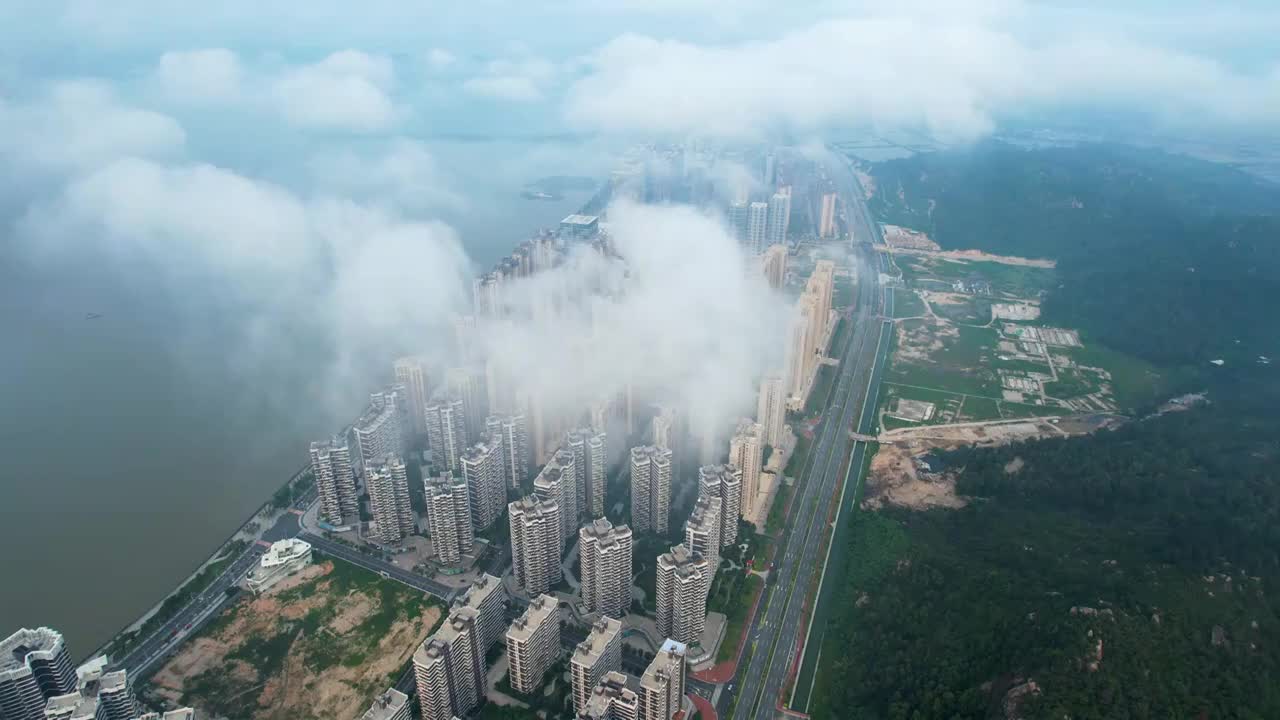 广东省汕头市南滨片区视频素材