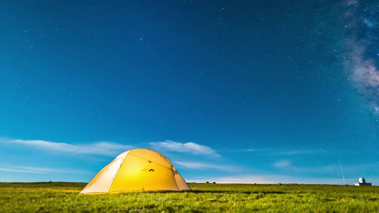 西藏纳木错露营星空银河延时视频视频素材