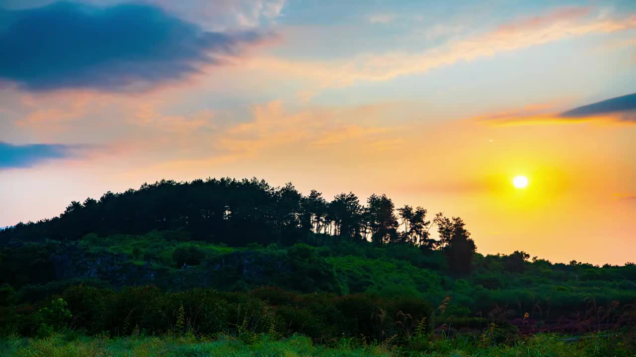 夕阳延时视频素材