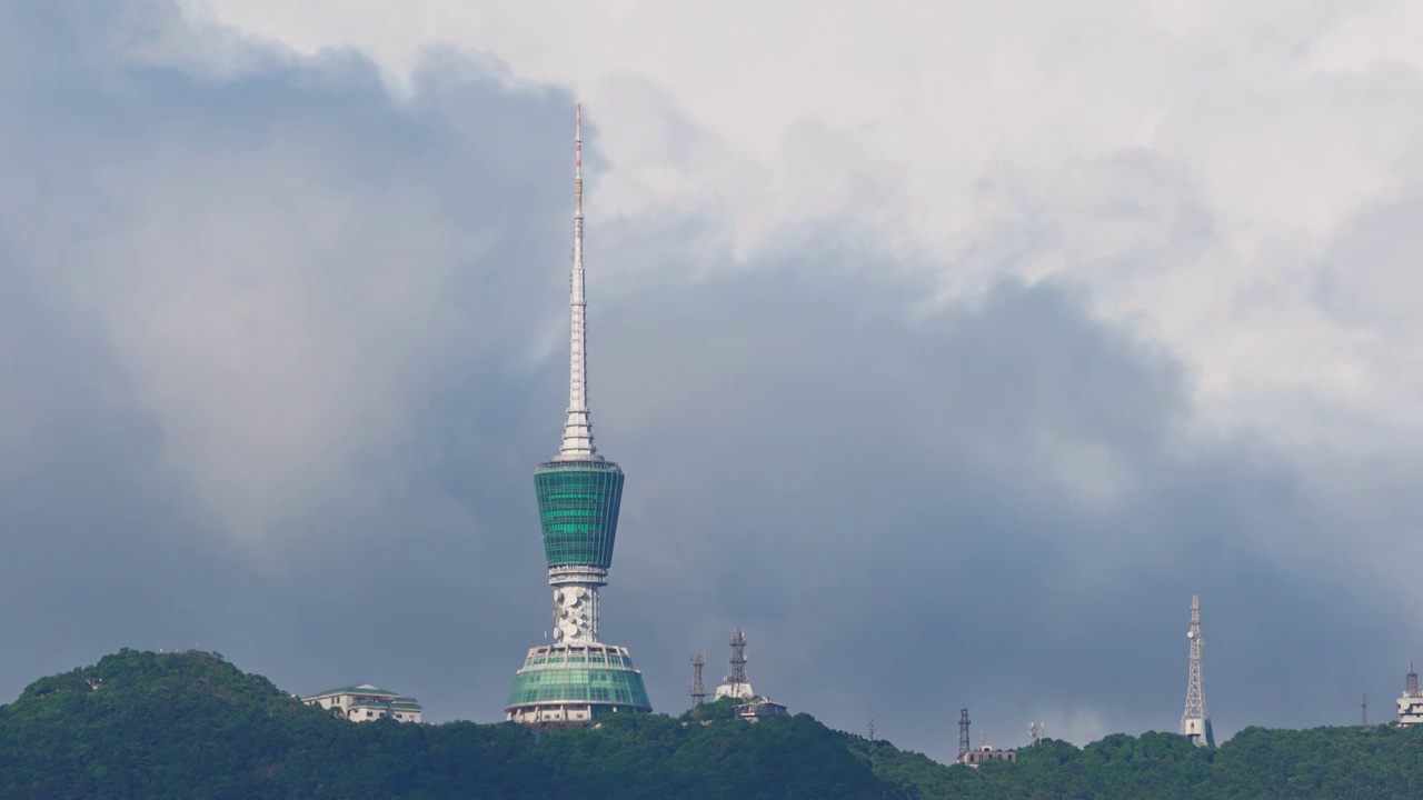 深圳梧桐山电视塔云海视频素材