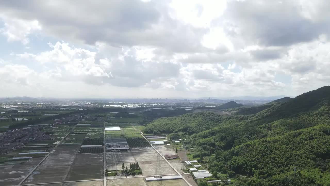 宁波江北区山区农村郊区4K航拍原素材视频素材